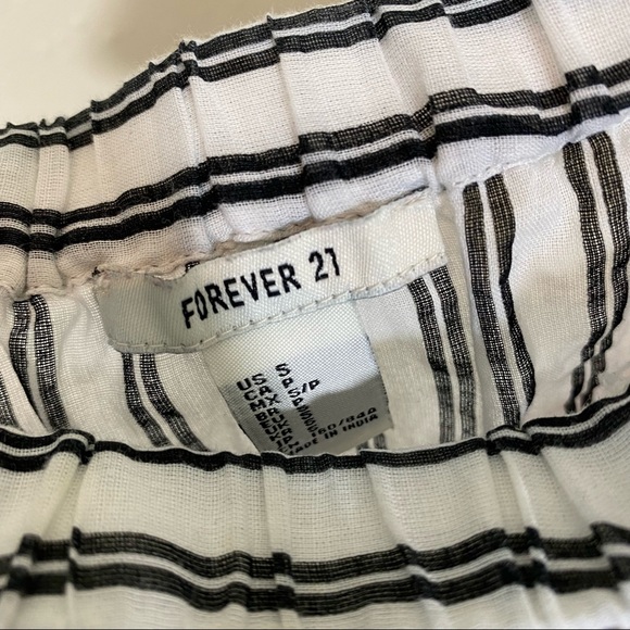 Off the Shoulder Top Embroidered Striped CROP TOP Elastic Waistline - Picture 7 of 12